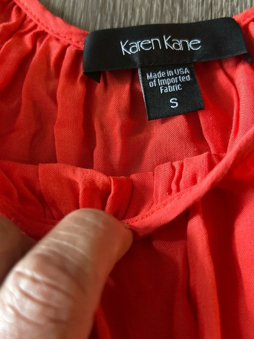 Karen Kane Red Cold-Shoulder Embroidered Tunic Top - Picture 4 of 4